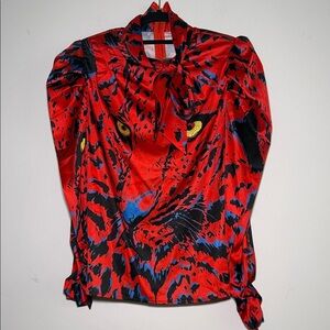 BRAND NEW w/  Tags - Red Leopard Print Women's Blouse - Small